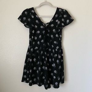 Black Floral Forever 21 Romper